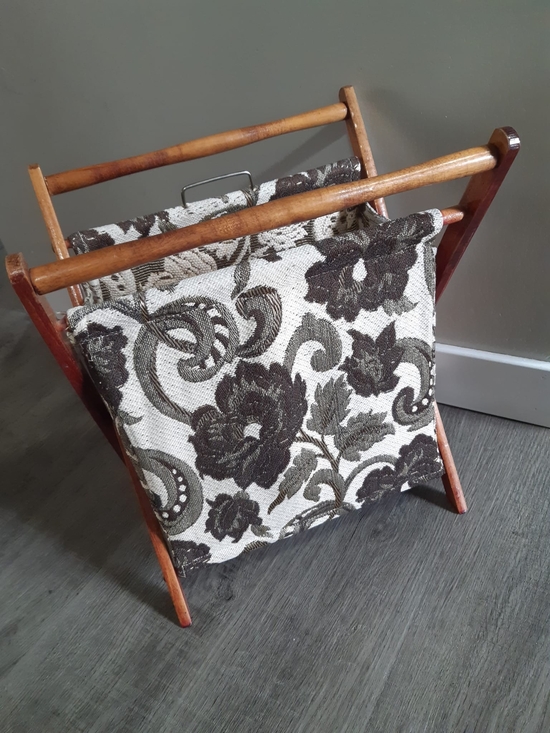 No Brand Other - VTG Embroidered Tapestry Knitting Basket Made In Poland